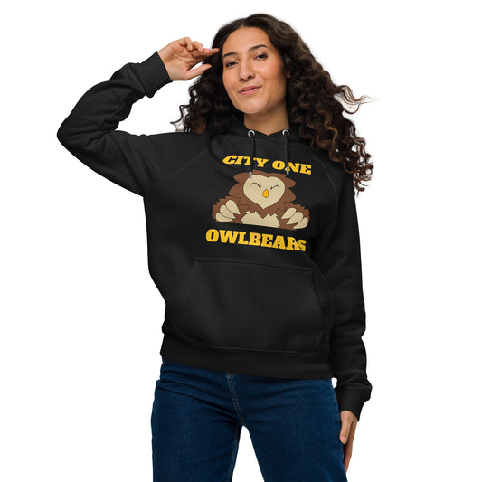 Owlbears Unisex eco raglan hoodie